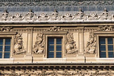 Der Cour Carrée; Lescot-Flügel, Detail von Jean Goujon